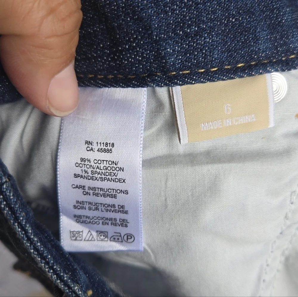 Michael Kors Women’s Size 6 Denim Blue Flare Jeans Cotton Blend Dark Wash